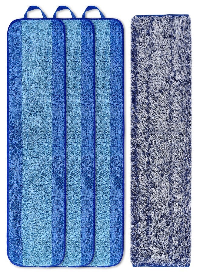 كيباو وسادة تنظيف من الألياف الدقيقة من كيبو مقاس 18 بوصة، وسادات بديلة للممسحة للأرضيات الخشبية، وسادات تنظيف من الألياف الدقيقة للتنظيف اليومي، متوافقة مع ممسحة سويفر الكهربائية، عبوة من 4 قطع - Image 1